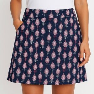PETER MILLAR Navy/White/Pink A-Line Golf Skort Size Small Tennis Pickleball